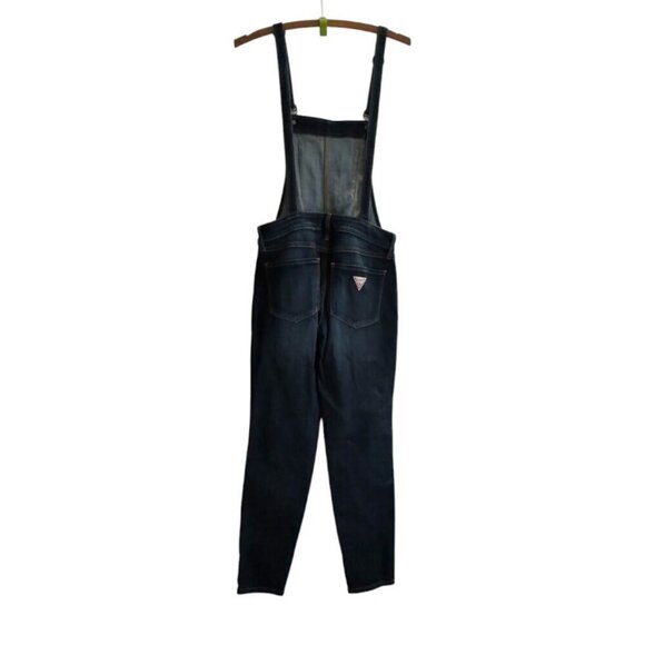Rare NWOT Y2K Guess Dungaree Denim overalls with bib Jean overall Dark wash blue - Picture 6 of 16